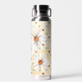 Bouteille D'eau Bouquet Aquarelle Daisy Sur Les Pois Caillés (Arrière)