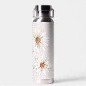 Bouteille D'eau Bouquet Daisy Aquarelle Sur Terrazzo (Arrière)