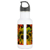 Bouteille D'eau Bouquet d'automne noir (Dos)