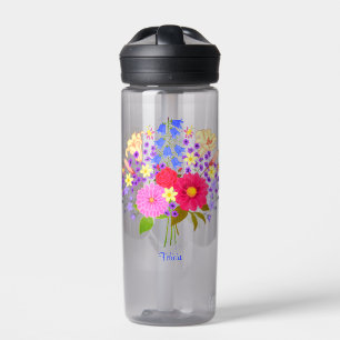 Bouteille D'eau Bouquet de fleurs Blanc