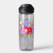 Bouteille D'eau Bouquet de fleurs Blanc (Arrière)