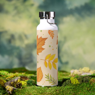 Bouteille D'eau "Bouteille d'eau à motif de feuilles d'automne est
