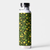 Bouteille D'eau Boutons sur noir (Plage)