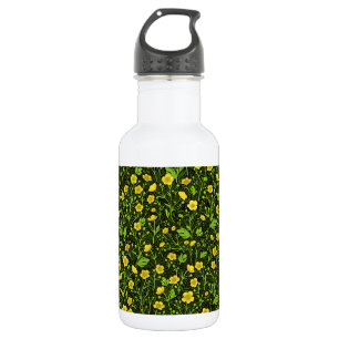 Bouteille D'eau Boutons sur noir