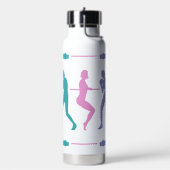 Bouteille D'eau Boxe Barre Colorful Femme Silhouettes (Gym)