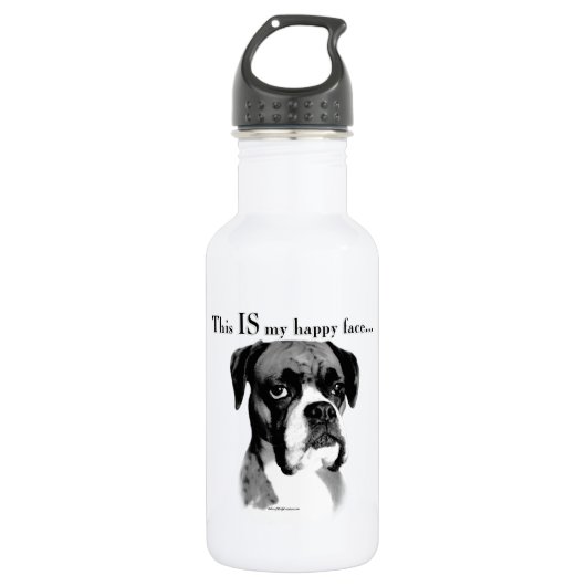 Bouteille D'eau Boxer Happy Face (Devant)