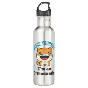 Bouteille D'eau Brace-toi, je suis un animal orthodontiste