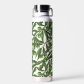 Bouteille D'eau Branches d'olive sur blanc (Arrière)