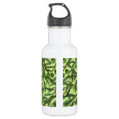 Bouteille D'eau Branches d'olive sur le vert miel (Dos)