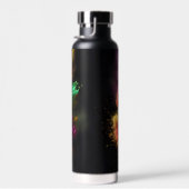 Bouteille D'eau Bras en poudre arc-en-ciel sur noir (Plage)