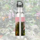 Bouteille D'eau Brazilian Cattelya Orchid Hummingbird Monogrammed