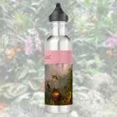 Bouteille D'eau Brazilian Cattelya Orchid Hummingbird Monogrammed