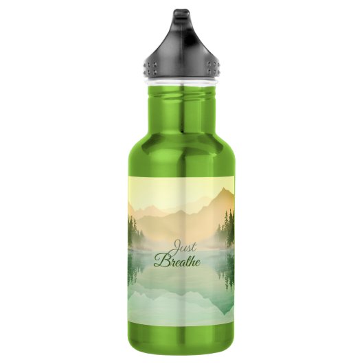 Bouteille D'eau Breathe Mountain Forest Gold Green (Droite)