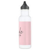 Bouteille D'eau Bride Script Blush Rose établi Personnalisé  (Droite)