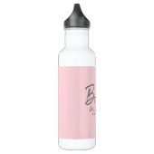 Bouteille D'eau Bride Script Blush Rose établi Personnalisé  (Gauche)