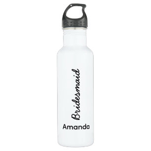 Bouteille D'eau Bridesmaid Monogrammes Nom Mariage Cadeau Favorise
