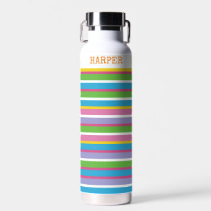 Bouteille D'eau Bright Color Strips NAME Modern Summer Fun Hip