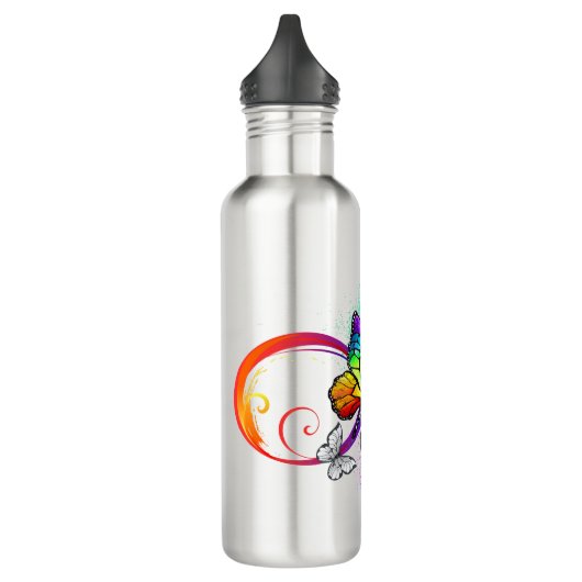 Bouteille D'eau Bright infinity with rainbow butterfly (Gauche)