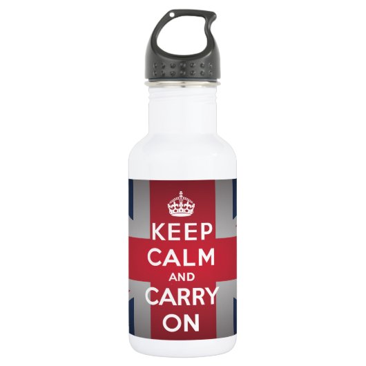 Bouteille D'eau British Keep Calm Carry 32. oz. (Devant)