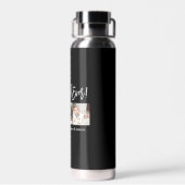 Bouteille D'eau Brochure moderne Script Best Papa Ever 3 Photo (Arrière)