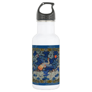 Bouteille D'eau Broderie chinoise bleu d'oiseau Vintage