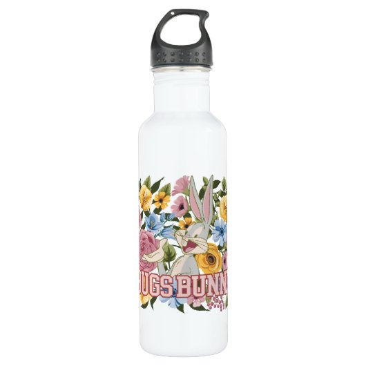 Bouteille D'eau Broderie graphique florale de BUGS BUNNY™ (Devant)