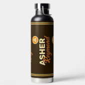 Bouteille d'eau Brown avec nom (Droite)