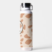 Bouteille d'eau Brown et crème tachetée (Arrière)