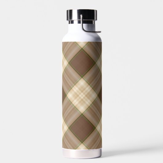 Bouteille D'eau Brown et Tan Plaid (Gauche)
