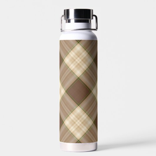 Bouteille D'eau Brown et Tan Plaid (Arrière)