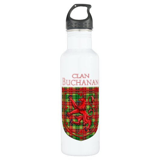 Bouteille D'eau Buchanan Tartan Scottish Plaid Lion Rampant (Devant)