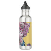 Bouteille d'eau Budgie Rose Floral Navy (Droite)
