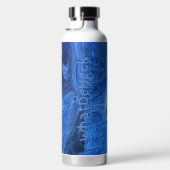 Bouteille D'eau Bulles de peinture bleue (Droite)