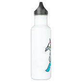 Bouteille D'eau Bunny comme skieur avec Ski (Gauche)