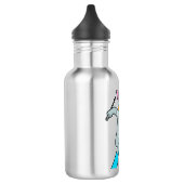Bouteille D'eau Bunny comme skieur avec Ski (Gauche)