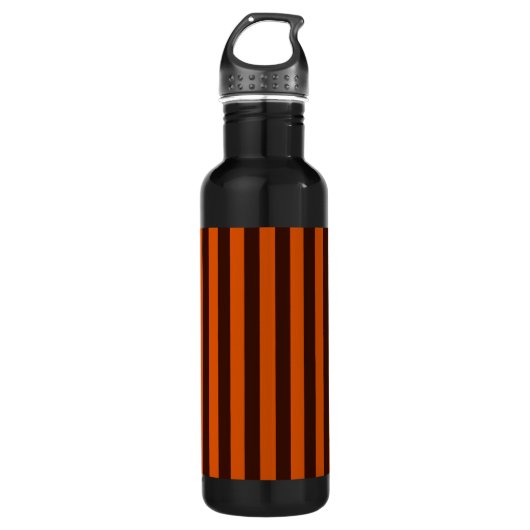 Bouteille D'eau Burnt Orange Stripes Retro Style Personnaliser Cec (Devant)