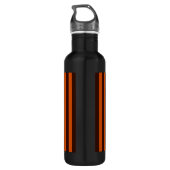 Bouteille D'eau Burnt Orange Stripes Retro Style Personnaliser Cec (Dos)