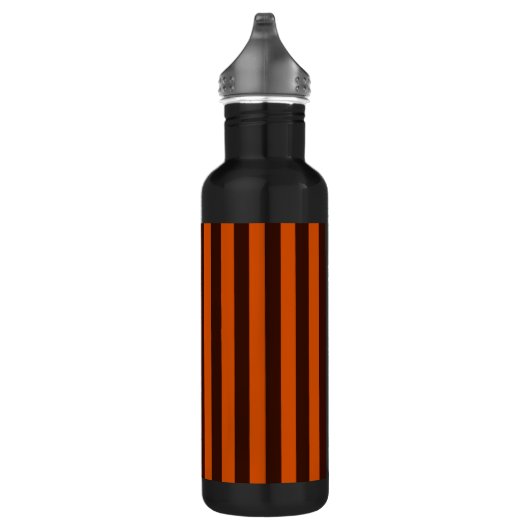 Bouteille D'eau Burnt Orange Stripes Retro Style Personnaliser Cec (Droite)