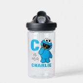 Bouteille D'eau C est pour Cookie Monster | Ajouter Votre Nom (Avant)