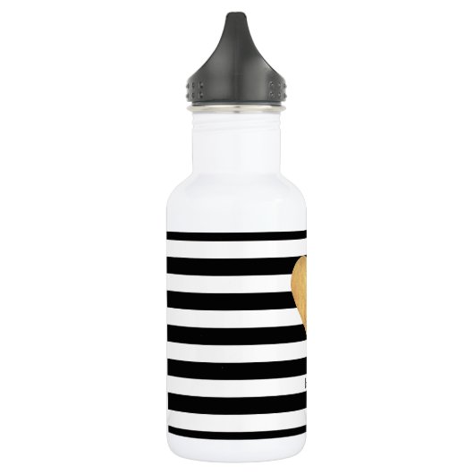 Bouteille D'eau C?ur d'or avec des rayures (Gauche)