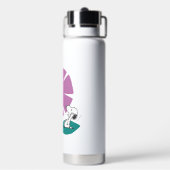 Bouteille D'eau cacahuètes | Illustration de la nature Fleur pourp (Arrière)