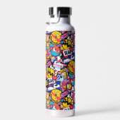 Bouteille D'eau cacahuètes | Motif de patchs Mixtape (Plage)