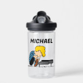 Bouteille D'eau cacahuètes | Schroeder | Ajouter Votre Nom (Avant)