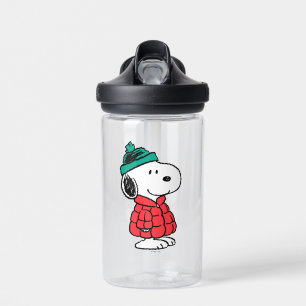 Bouteille D'eau cacahuètes Snoopy Chat d'hiver et Casquette
