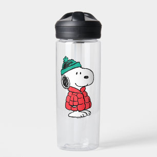 Bouteille D'eau cacahuètes   Snoopy Chat d'hiver et Casquette