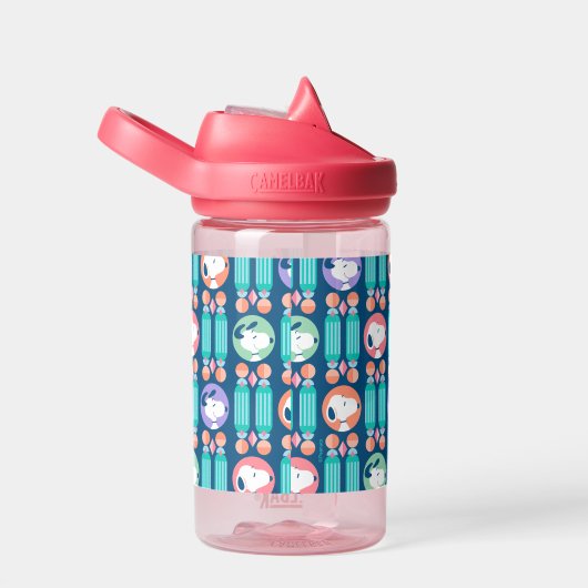 Bouteille D'eau cacahuètes | Snoopy Dark Blue Deco Dreams Motif (Arrière Complet)