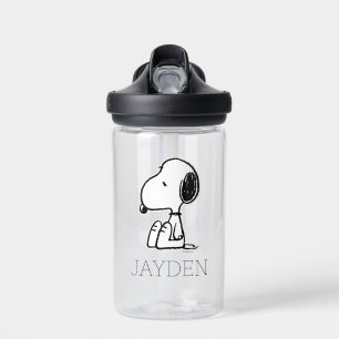 Bouteille D'eau cacahuètes Snoopy En Bas Ajouter Votre Nom