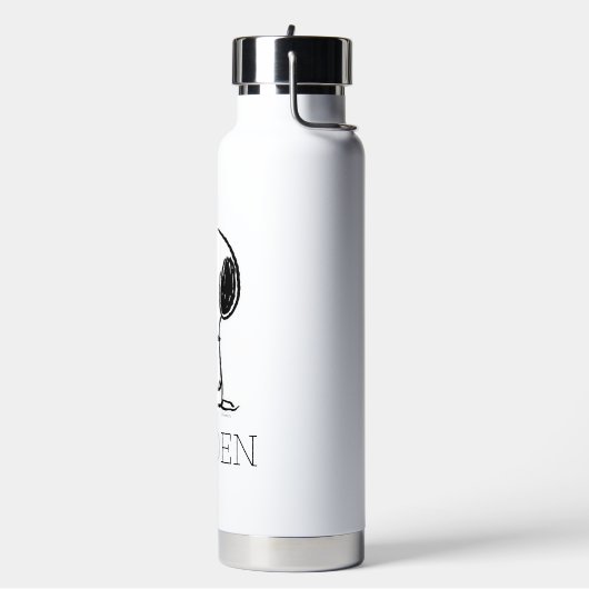 Bouteille D'eau cacahuètes | Snoopy En Bas | Ajouter Votre Nom (Gym)