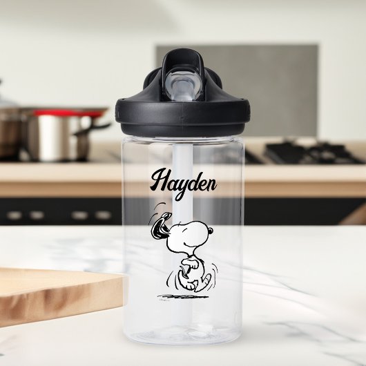 Bouteille D'eau cacahuètes | Snoopy Happy Dance | Ajouter Votre No