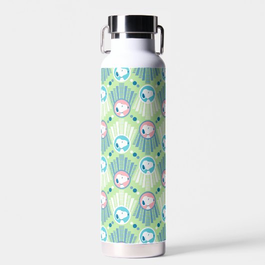 Bouteille D'eau cacahuètes | Snoopy Mint Green Deco Dreams Motif (Avant)